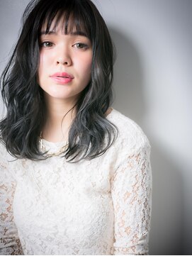 カバーヘア ブリス 大宮西口(COVER HAIR bliss) 重軽MIXルーズな黒髪無造作カール小顔セミディs大宮20代30代40代