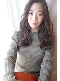 20代30代40代前髪なし大人黒髪暗髪上品ゆるふわグランジパーマ