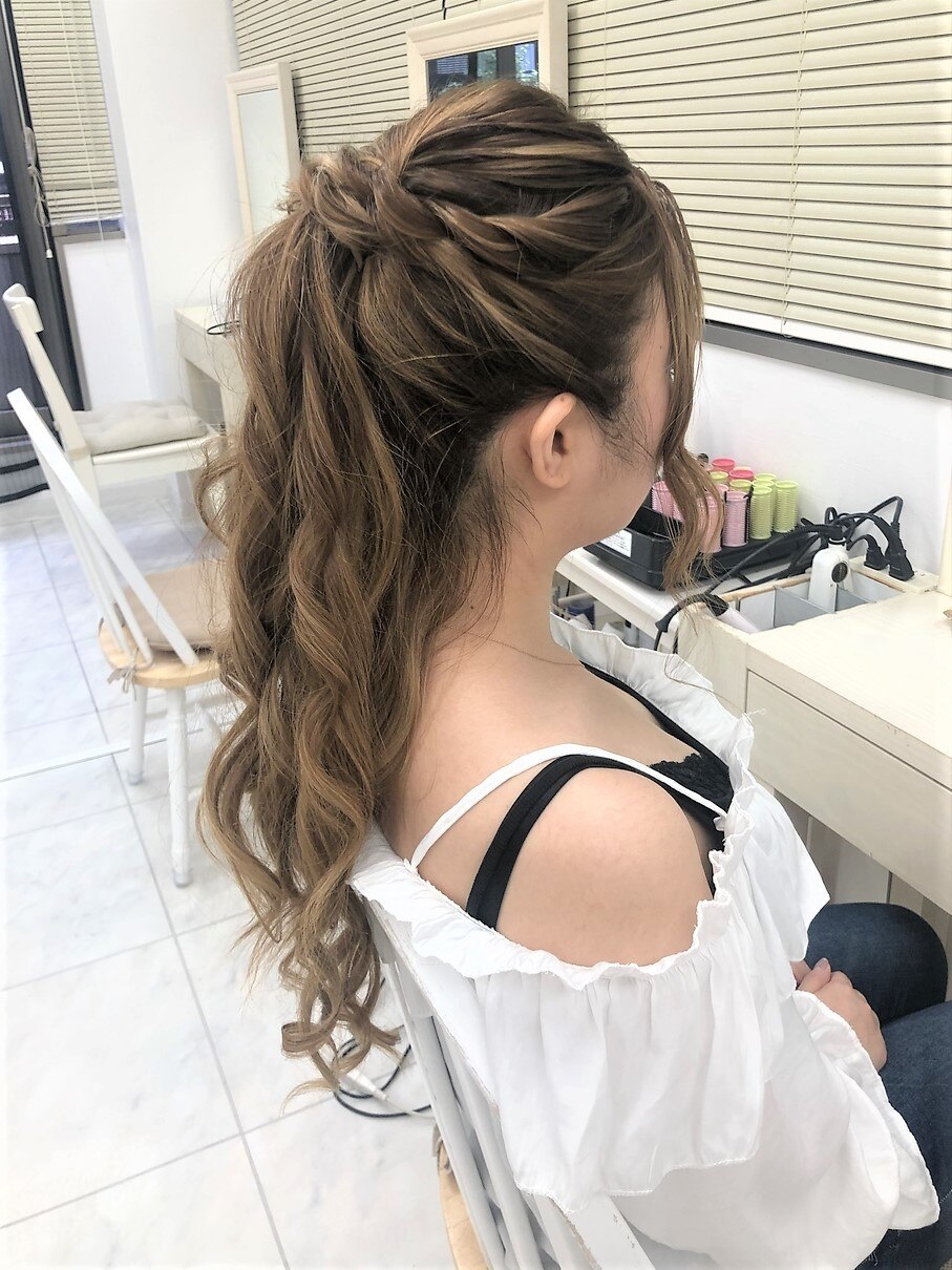 長さ出しポニーテール：L128390084｜リサ 恵比寿(risa.)のヘア