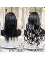 ヴォーグ(VOGUE) シールエクステ70枚でコントラストハイライトロング☆