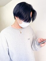 キャンバス バイ ネオリーブ 横浜西口(Canvas by neo.)&nbsp;ブリーチ１回 ネイビー 韓流　センターパート【横浜】