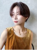 ハンサムショート_アースカラーくびれヘアツートンカラー_38802