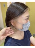 インナーカラーで白髪が伸びてもカワイイ【デザイン白髪染め】