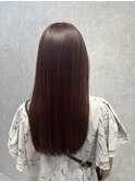 透明感アップうる艶にレッドカラー&髪質改善