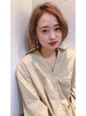 ■ミルクティーブラウン小顔大人ロブM.SLASHたまプラーザ55-8