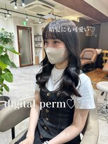 アミー 銀座(Ammy) #コテ巻き風パーマ #パーマロング#韓国風パーマ#デジタルパーマ