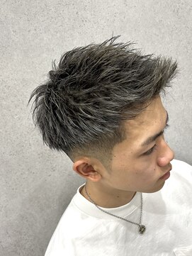 縁 ハナレ(en 870) フルハイライト シルバーメッシュ ジェットモヒカン