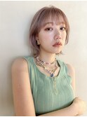 ショートボブ切りっぱなしボブタッセルボブ顔まわりレイヤー韓国