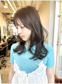 レイヤーカット　エアリーロング　オリーブブラウン渋谷表参道