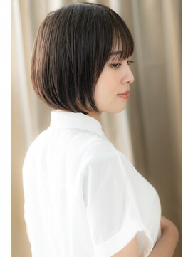 カバーヘア ブリス 北浦和(COVER HAIR bliss) □アッシュブラック美髪丸みショートボブ404★北浦和30代40代