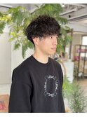 波巻きパーマ