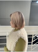 ベージュ×ブラウン