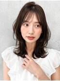ナチュラルカールアンブレラカラーうるツヤくびれヘア艶感