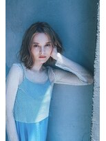 ニュイ 高槻 阪急茨木店(nui)&nbsp;黒髪ボブルフネビージュ小顔ワンレンスペインカール