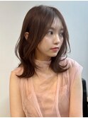ブリーチなし秋色カラーオリーブカラーミディアムレイヤー
