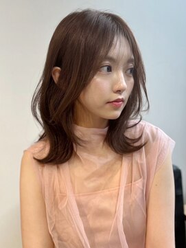 ユーフォリア 青山(Euphoria) ブリーチなし秋色カラーオリーブカラーミディアムレイヤー