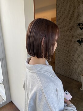 トップヘアー スパアンドリラクゼーション 安城(spa&relaxation) 切りっぱなしボブ/ぱつっとボブ髪型20代30代前髪あり前髪無し