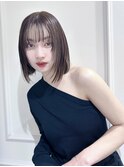 切りっぱなしボブ顔周りレイヤーカット【 大阪 上新庄】