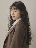 韓国風パーマ フェイスレイヤー 暗髪カラー【鹿児島中央】