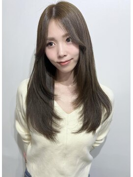 エル セルカ 高田馬場(el CERCA) 顔まわりレイヤーカット×透明感グレージュ