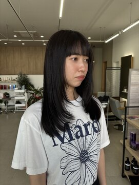 ミリ 奈良店(mm) レイヤースタイル 暗髪カラー 髪質改善トリートメント