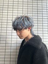 イエナ 渋谷(IENA)&nbsp;ペールブルーエンドカラーマッシュウルフ