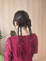 オン キャナルシティ博多前店(on)&nbsp;【中里恵梨】カチモリ/ツインお団子/ヘアセット/お呼ばれヘア