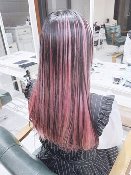 デイズ(days) アンブレラカラーピンクカラーロング