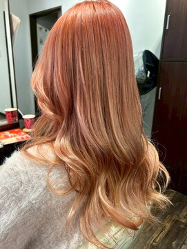 トゥルートラスト アン 下石田店(True Trust un) ロング×グラデーションカラー ベビーピンクベージュ