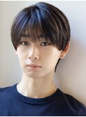 シースルーマッシュフェザーパーマラウンドマッシュ韓国マッシュ