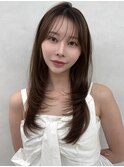 ★三鷹レイヤーカット韓国ダブルカラー顔周り前髪カットボブ