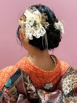 キャパサウス 春日 大野城店(CAPA south) 和装ヘア アップスタイル ヘアアレンジ 黒髪 成人式 卒業式 10代