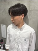 センターパート×ニュアンスパーマ