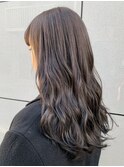 ◇オリーブグレージュカラー ブリーチなし ロングヘア◇