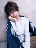 【LE】　似合わせネオウルフショートボブネイビーカラー