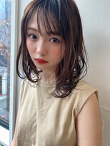 【HONEY渋谷】小室オリーブカラー20代30代ミディアム