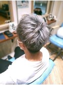 イメチェン メンズショート×ブリーチカラー[千葉]