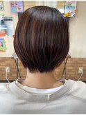 ハイライト・髪質改善ショートボブ