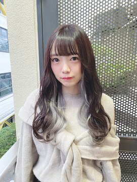 サロンドミルク 原宿(salon de MiLK) 【salon de MiLK 原宿】インナーホワイトシルバー×ラベージュ