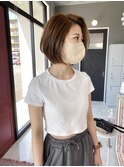 ショートボブブラウンベージュ