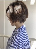 大人可愛い ひし形ショートボブ 30代40代