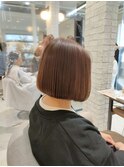 切りっぱなしボブ×ラテブラウン