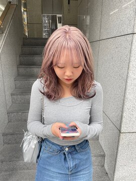 ラ キング(LA KING) ミルクティーグレージュ×裾ブラウン