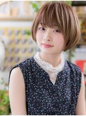 斜めバング小顔前下がりマッシュボブショートh3川口30代40代!
