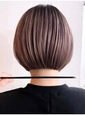 ショートボブグレージュハイライトレイヤーカット髪質改善