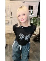 ドットハリス(.Hallis)&nbsp;ホワイトベージュ【ハイトーン/レイヤーカット/ダブルカラー】