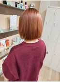 今季トレンドカラー・アプリコットオレンジ・パッツとボブ