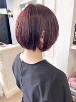 キャアリー(Caary)&nbsp;福山市Caaryラベンダーウォームブラウン丸みショート20代30代