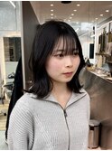 ミニウルフレイヤーカット顔周りカット前髪カット韓国ボブ/横浜