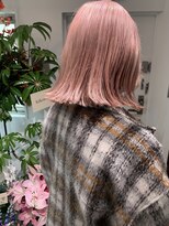 キコエル 三軒茶屋(kikoeru) ペールピンク韓国インナーレイヤー切りっぱなしボブ